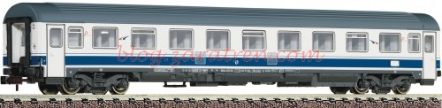 Coche 1ª Clase Eurofima. Colores Danone. RENFE. Epoca V. Escala N. Marca Fleischmann. Ref: 814477.