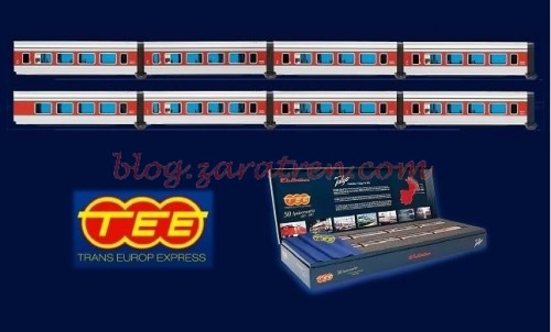 Tren talgo III RD- Trans Europ Express. 8 Coches. Serie Limitada. Escala H0. Electrotren. Ref: E3310