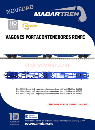 Voagones portacontenedores MABAR (Sin contenedores) - Zaratren.com