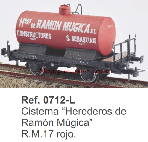 Ref. 0712-L Cisterna Hros. Ramón Múgica R.M. 17. Roja - Ktrain - Zaratren.com