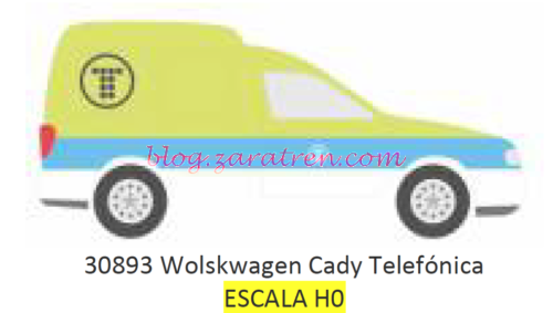 30893 Wolskwagen Cady Telefónica - Escala Ho - Riezte - Zaratren.com