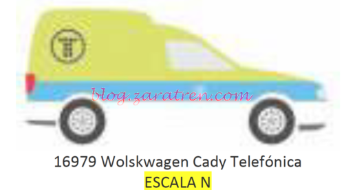 16979 Wolskwagen Cady Telefónica - Escala N - Riezte - Zaratren.com