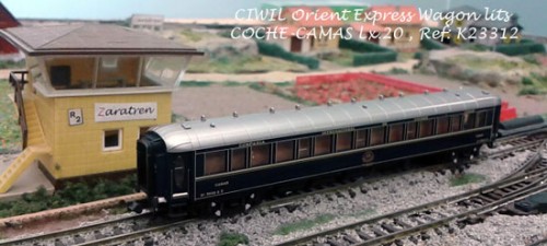 Vagón CIWIL Orient Express Wagon lits COCHE-CAMAS Lx.20 , Ref: K23312, Escala N