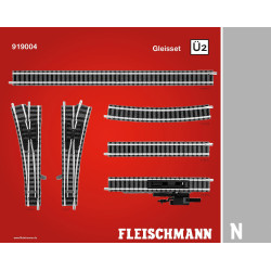 Caja ampliación de vias U2 via Piccolo, Escala N, Marca Fleischmann, Ref: 919004.