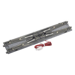 Desvio doble en cruce 310 mm, 12-3/16". Esc N. Kato Unitrack. Ref: 20-210.