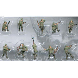 Conjunto de 10 militares americanos de la II Guerra Mundial, Pintados. Escala N. Marca Pegasus Hobbies. Ref: PG0852.