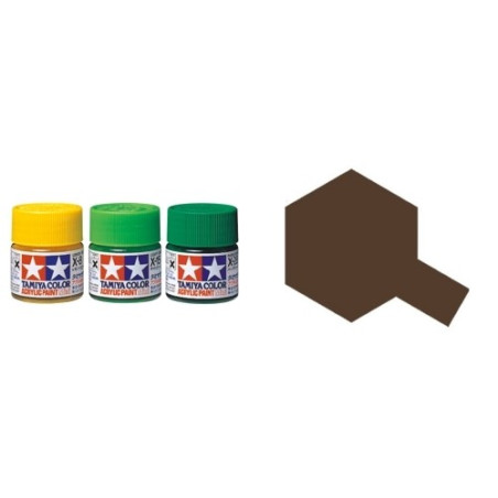 Flat Red Brown, Marron Rojizo Mate (81764). Bote 10 ml. Marca Tamiya. Ref: XF-64.