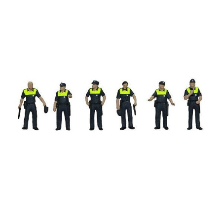 Policia Local. 6 Figuras, Marca Aneste. Ref: 4098.