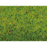 Tapiz de hierba electrostatico color verde con flores, 120 X 60, Noch, Ref: 00270.
