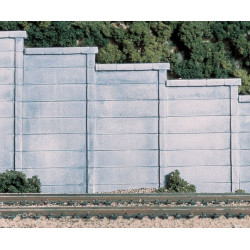 Conjunto de 6  muros de contención simulando Hormigón, Escala N. Marca Woodland Scenic, Ref: C1158.
