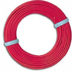 Cable Rojo para instalación maquetas 0,14mm, 10 metros. Marca Busch, Ref: 1790.