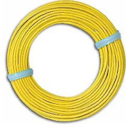 Cable Amarillo para instalación maquetas 0,14mm, 10 metros. Marca Busch, Ref: 1791.