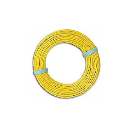 Cable Amarillo para instalación maquetas 0,14mm, 10 metros. Marca Busch, Ref: 1791.