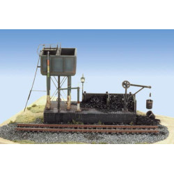 Puesto de carga de agua y carbón para locomotoras. Escala N. Plastic Ratio Models. Ref: 206.