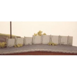 Muro de hormigon de 485 mm y 19 mm de altura, Escala H0. Plastic Ratio Models. Ref: 429.