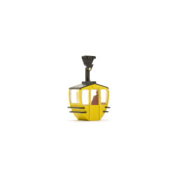 Cabina de color amarillo para teleferico de Brawa,  Escala H0. Marca Brawa, Ref: 6279.