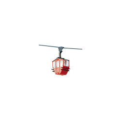 Cabina de color rojo para teleferico de Brawa,  Escala H0. Marca Brawa, Ref: 6281.