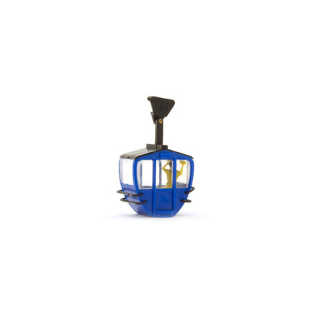 Cabina de color azul para teleferico de Brawa,  Escala H0. Marca Brawa, Ref: 6282.