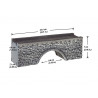 Puente de Achtobel de piedra triturada, Tramo recto, Escala H0. Marca Noch, Ref: 58690.