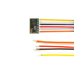 Decodificador Nano PD05A-3, SX1, SX2 y DCC, con Cables, muy pequeño.