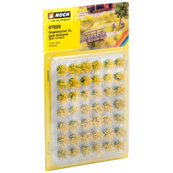 Matojos de hierba de floresta amarilla XL, 42 piezas, 12 mm. Marca Noch, Ref: 07026.