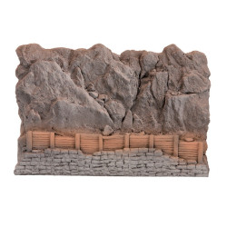 Muro de contención de caida de rocas, 23,5 x 16 cm, Escala H0. Marca Noch, Ref: 58152.