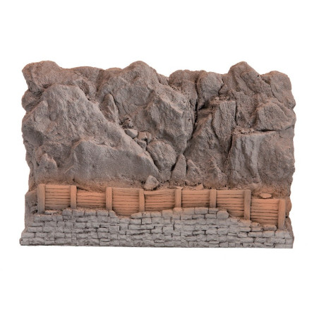 Muro de contención de caida de rocas, 23,5 x 16 cm, Escala H0. Marca Noch, Ref: 58152.