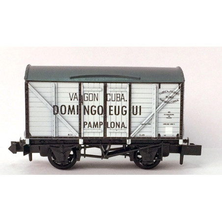 Vagón cerrado Domingo Eugui, Pamplona, M.Z.A, Color Blanco. Marca Peco, Ref: NR-P946.