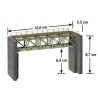 Puente de Acero 136 mm, Escala H0.  Marca Noch, Ref: 67038.