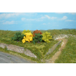 Surtido de 8 arbustos creativos de diferentes colores, 4 cm, Marca Heki, Ref: 1181.