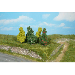 Surtido de 5 arbustos de diferentes colores, 6 cm, Marca Heki, Ref: 1182.