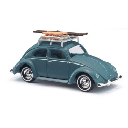 VW Escarabajo de vacaciones, Epoca III, Escala H0, Marca Busch, Ref: 42734.