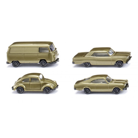 Conjunto de cuatro coches 50 Aniversario, Escala N. Marca Wiking, Ref: 091006.
