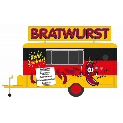 Caravana de venta de Salchichas Bratwurst, Escala H0. Marca Hornby, Ref: HC5001.