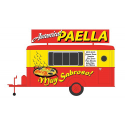 Caravana de venta de Paella Española, Escala H0. Marca Hornby, Ref: HC5003.