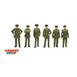 Guardia civil, años 60. 6 Figuras. Marca Aneste. Ref: 4101.