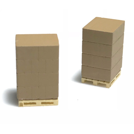 Conjunto de 2 Parcels cargados de cajas, Escala H0, Marca 8Train, Ref: 221005.