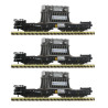 Set 3 vagones plataforma tipo Samms, con carga, Epoca IV, Escala N. Marca Fleischmann, Ref: 845512.