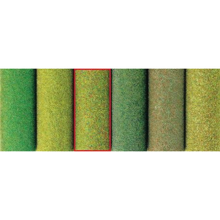 Tapiz simulación hierba color verde con flores, 100 X 80, Busch, Ref: 7222