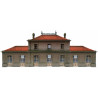 Estación de Ayerbe-Jaca, kit para montar y pintar, Escala H0. Marca Parvus, Ref: H0112