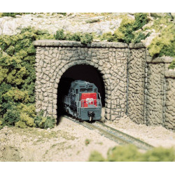 Conjunto de dos bocas de tunel de Piedra Aleatoria via unica, Escala N. Marca Woodland Scenic, Ref: C1155.