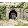 Conjunto de dos bocas de tunel de Piedra Aleatoria via unica, Escala N. Marca Woodland Scenic, Ref: C1155.