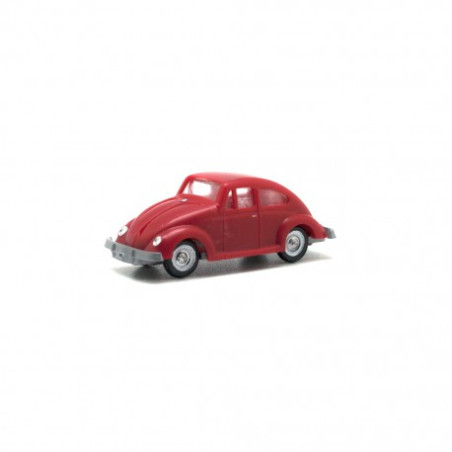 Volkswagen 1200 Escarabajo, ( Rojo ), Escala H0. Marca Toyeko, Ref: 2001-R.