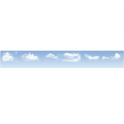 Fondo de cielo azul y nubes, 2400mm x 333mm. Marca Peco, Ref: SKP-03.