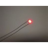 SMD LED Rojo 0401 con cable de cobre aislante.