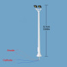 Torre Iluminación de dos focos, Tipo 81, Tecnologia LED, Escala N. Marca Zaratren, Ref: ZT-FR2033.