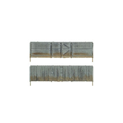 Vallado privativo de madera, 67 cm, ocho piezas, Escala H0. Marca Woodland Scenic, Ref: A2985.