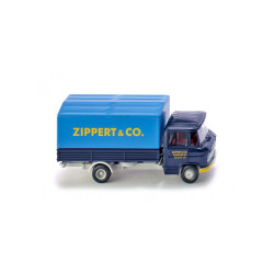 Camión de transporte Zippert & Co ( MB L 408 ), Escala H0. Marca Wiking, Ref: 027101.