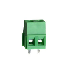 Conector de 2 polos verde de 5 mm, Toma de Cobre. Marca Zaratren, Ref: ZT-EL1178.