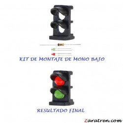 Kit de montaje de mono bajo 2 posiciones, V/R Normal, Escala H0. Marca Zaratren, Ref: ZT-FR1082.